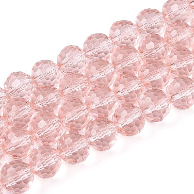 Transparent Glass Bead Strands GLAA-R095-10mm-34-1