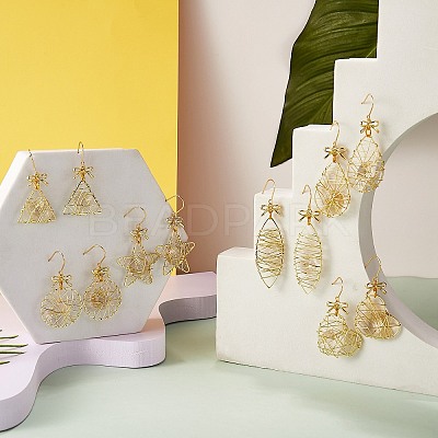 Eco-Friendly Heart Iron Pendants Dangle Earrings EJEW-PH01401-06-1