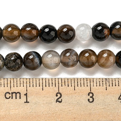 Natural Black Agate Beads Strands G-L555-04-6mm-1