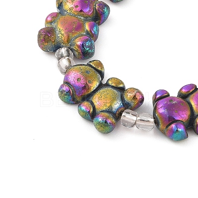 Electroplated Natural Pyrite Beads Strands G-Q187-02A-1