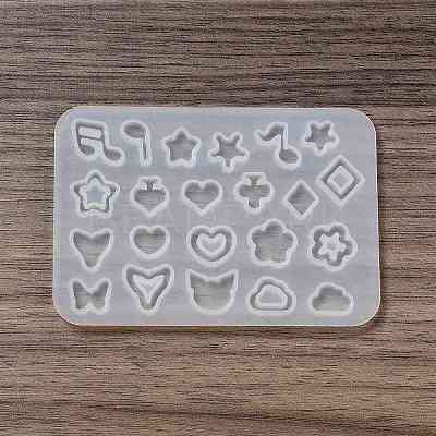DIY Star/Heart/Flower/Music Note Shaker Filler Silicone Quicksand Molds DIY-G079-03B-1