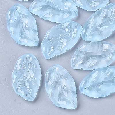 Transparent Spray Painted Glass Pendants X1-GLAA-T013-02-C01-1