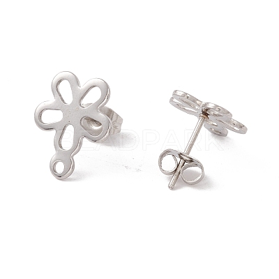 Non-Tarnish 201 Stainless Steel Stud Earring Findings EJEW-A071-06P-1