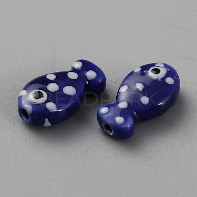 Handmade Porcelain Beads PORC-WH20001-02C-1