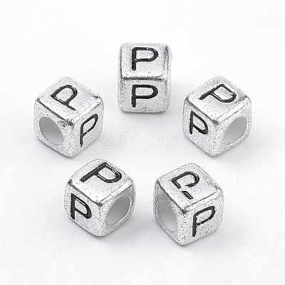 Plated Acrylic Beads PB43C9308-P-1