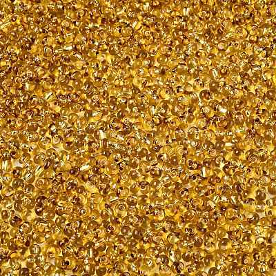 6/0 Baking Paint Transparent Fringe Glass Seed Beads SEED-N006-06C-1