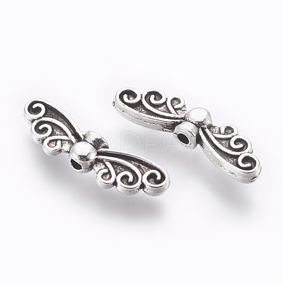 Tibetan Style Alloy Beads X-TIBEB-1331-AS-FF-1