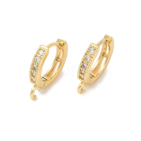 Brass Huggie Hoop Earring Findings KK-L152-20G-1