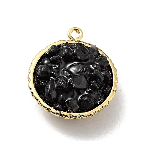 Natural Obsidian Chip Pendants KK-C242-05G-06-1