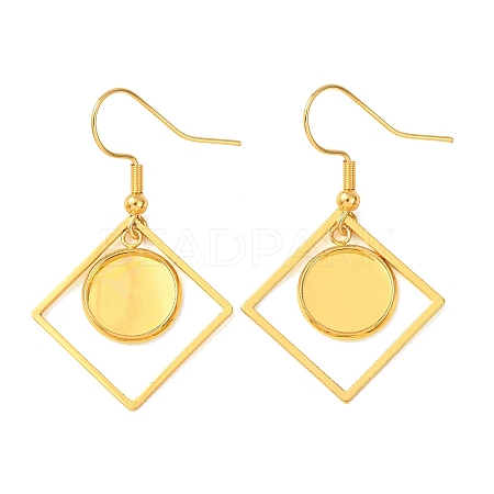 304 Stainless Steel Earring Cabochon Settings STAS-D267-01B-G-1