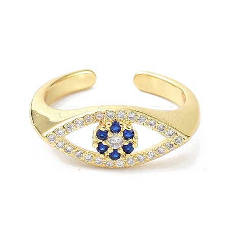 Evil Eye Real 18K Plated Cuff Rings for Women Gift ZIRC-C021-03G-01-1