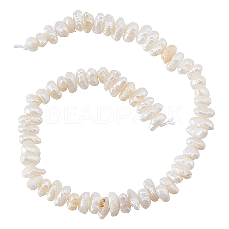 1 Strand Natural Keshi Pearl Cultured Freshwater Pearl Beads Strands PEAR-HS0001-26B-1