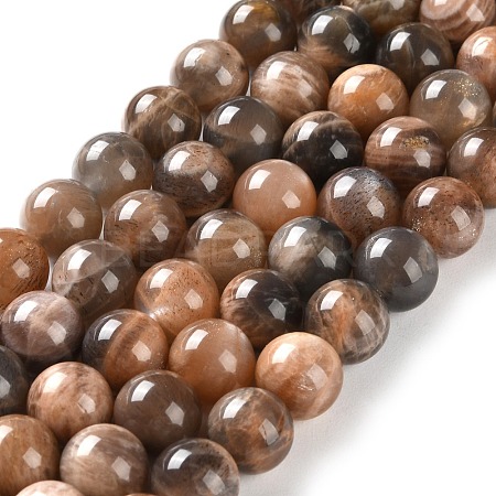 Natural Black Sunstone Beads Strands G-U009-A01-04-1