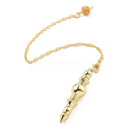 Brass Dowsing Pendulum Big Pointed Pendants KK-H491-08G-1
