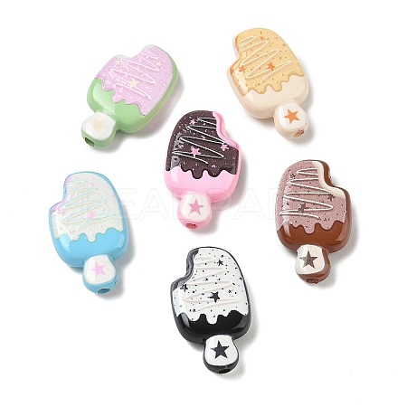 Printed  Opaque Acrylic Beads AC-CBABAE0-03-1