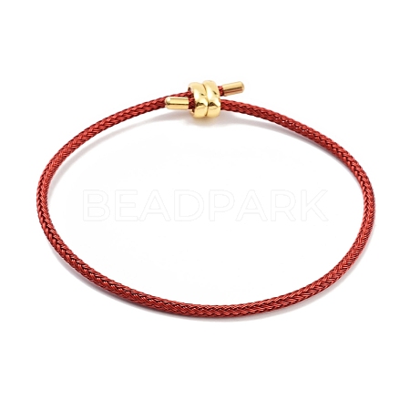 Braided Steel Wire Bracelets Making BJEW-H610-02G-02-1