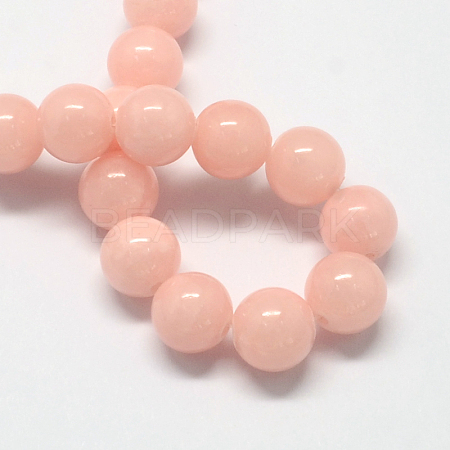 Natural Dyed Yellow Jade Gemstone Bead Strands G-R271-4mm-Y01-1