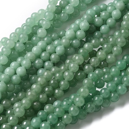 Natural Green Aventurine Round Beads Strands G-S150-8mm-2-1