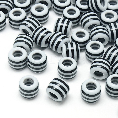 Opaque Stripe Resin Beads LS-X1-RESI-S344-12-1