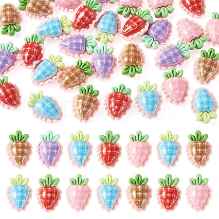 30Pcs Opaque Resin Cabochons RESI-TA0005-79A-1