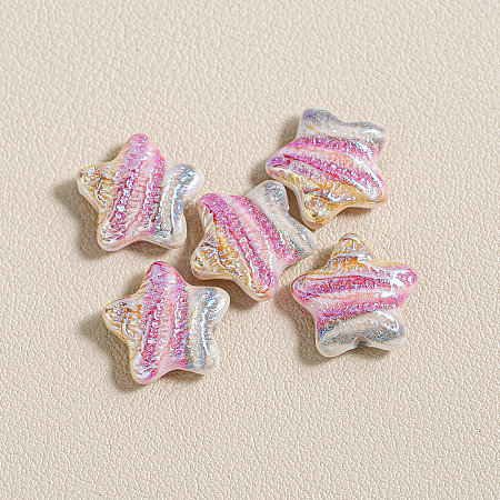 15Pcs Printed Resin Beads RESI-CJC0006-036B-1