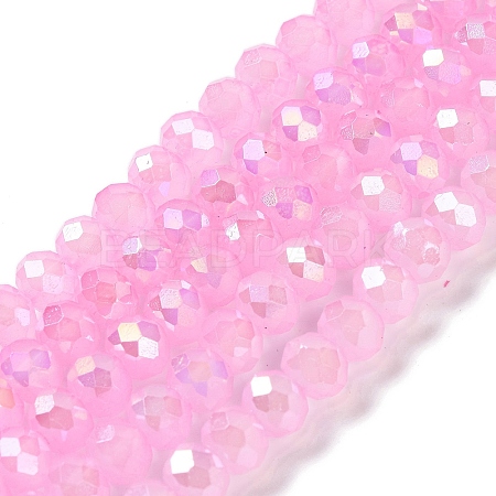 Baking Electroplate Glass Beads Strands DGLA-A039-J10mm-B18-1