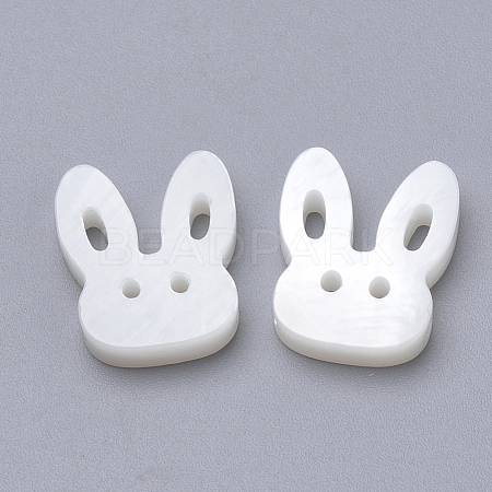 Bunny Natural Freshwater Shell Beads X-SHEL-T007-18-1
