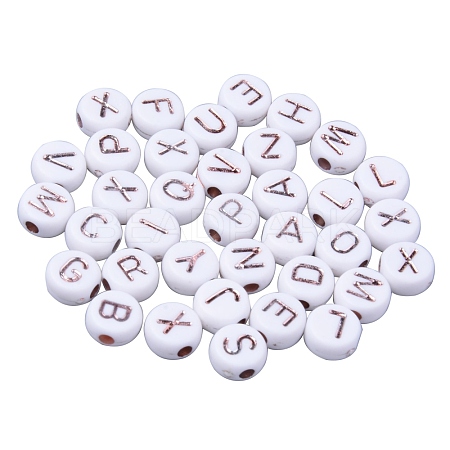 Opaque White Acrylic Beads sgMACR-SZ0001-11-1