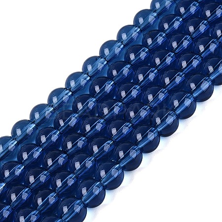 Transparent Glass Beads Strands GLAA-T032-T6mm-28-1