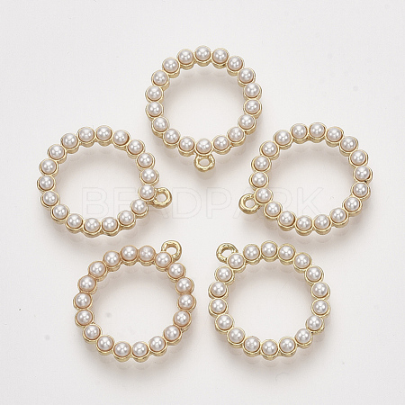 ABS Plastic Imitation Pearl Pendants PALLOY-S179-05-1