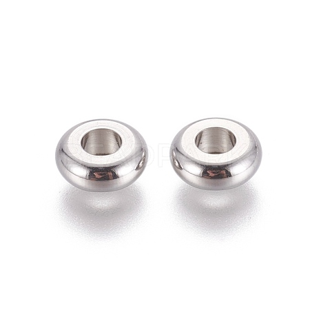 Tarnish Resistant 304 Stainless Steel Spacer Beads STAS-F205-02P-D-1