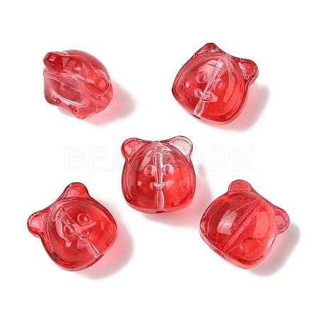 Transparent Spray Paint Glass Beads GLAA-Z011-01F-1