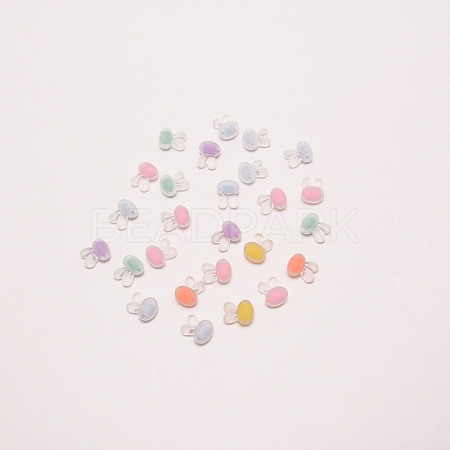 Frosted Transparent Acrylic Beads FACR-CJC0005-03-1