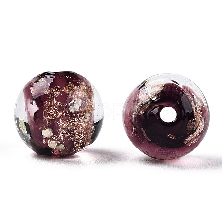 Luminous Handmade Gold Sand Lampwork Beads LAMP-N024-05A-01-1