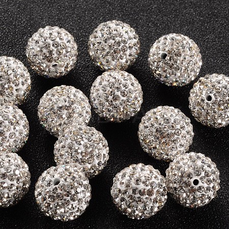 Grade A Rhinestone Pave Disco Ball Beads RB-Q104-12-1