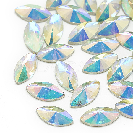 DIY Flat Back K9 Glass Rhinestone Cabochons RGLA-T059-4x8mm-01-1