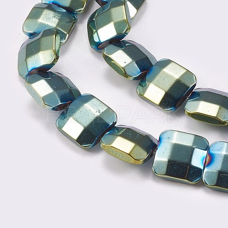 Electroplated Non-magnetic Synthetic Hematite Beads Strands G-P367-A01-1