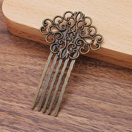 Brass Hair Combs Findings LS-OHAR-PW0001-390AB-1