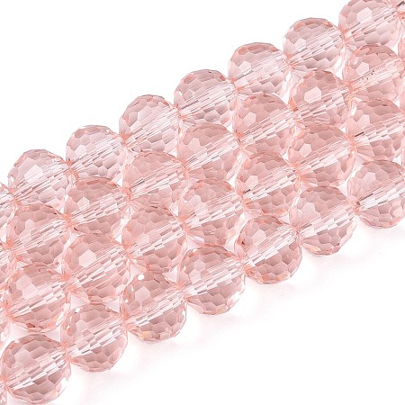 Transparent Glass Bead Strands GLAA-R095-10mm-34-1