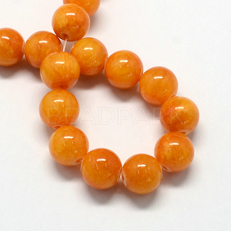 Natural Dyed Yellow Jade Gemstone Bead Strands G-R271-4mm-Y08-1