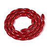 Opaque Glass Beads Strands X-GLAA-T028-15P-02-2