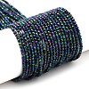 Electroplate Glass Beads Strands GLAA-H021-01A-FP11-1