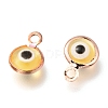 Handmade Evil Eye Lampwork Charms KK-F764-13RG-05-2