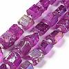 Electroplated Natural Quartz Beads Strands G-G767-02-07-1