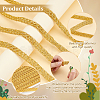 Polyester Braided Metallic Lace Trim SRIB-WH0011-180B-01-4