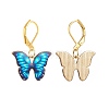 Alloy Enamel Butterfly Dangle Leverback Earrings EJEW-JE05045-6
