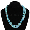 Synthetic Turquoise  Multi-strand Necklaces NJEW-L143-01-1