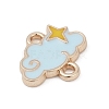 Alloy Enamel Star Cloud Connector Charms PALLOY-V001-04B-2