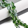 Transparent Crackle Baking Paint Glass Beads Strands DGLA-T003-01C-M-2