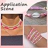 3 Strands Flat Round Handmade Polymer Clay Beads CLAY-SC0001-69C-5